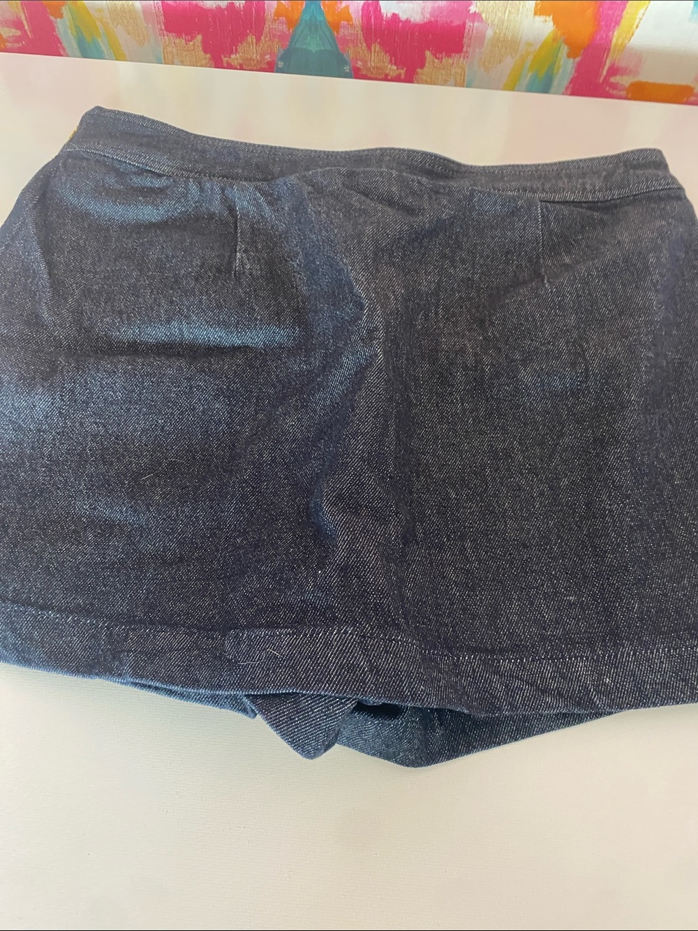 Denim Skort Shorts in Dark Blue. J Crew. Size 8. Excellent condition. - Picture 5 of 5